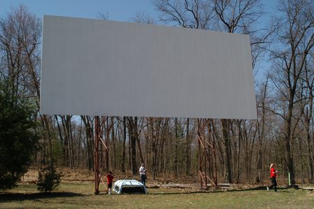 M-37 Drive-In Theatre - Screen - Photo From Water Winter Wonderland